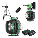 Nível A Laser 16 Linhas Verde Automático 360 4d Tripé