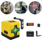 Nível A Laser Verde 2 Linhas 20m Com Suporte Profissional