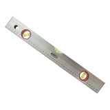 Nivel De Aluminio 3 Bolhas Com Régua 40 Cm Prumo Medição