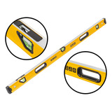 Nível Profissional Alumínio Três Bolhas 120cm Base Magnética