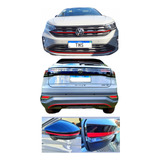 Nivus 200tsi Aplique Friso Kit Vermelho Detalhe Sport