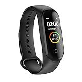 NIZUUONE Pulseira Inteligente M4 Impermeável Monitor De Frequência Cardíaca Esportiva Fitness Pulseira Preta Para Corrida NIZUUONEuk60dmtqco
