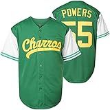 NJKA Camisa De Beisebol Kenny Powers 55 Eastbound And Down Movie Baseball Jersey Costurada Verde GG
