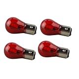NLYNX 4 Peças 1157 12v Lâmpada Auto Freio Carro Sinal De Parada Lâmpada Traseira S25 Lote 12 Volts 21CP 5W BAY15D Suporte De Lâmpadas 1034 3496 2397 2057 2357 Vermelho Motocicleta Cauda Dupla High