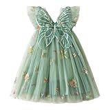 NNJXD Vestido Infantil Casual De Tule Bordado Floral Para Bebês Verde 2109 12 24 Meses