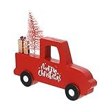 NOLITOY 1 Peça Enfeites De Carro De Natal Enrolador Caminhão Vermelho Decoração Madeira árvore De Natal Sinal De Mesa De Natal Placa Ornamentos Vermelho Retro Presentes De Natal Decoração De Carro