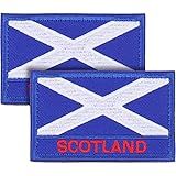 NOLITOY 2 Unidades Remendo Escocês Camiseta Bandeira Da Escócia Bandeira Escocesa Remendo Da Bandeira Do País Bandeiras Ao Ar Livre Decoração Escocesa Pano De Roupas Bordado Poliéster
