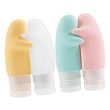 NOLITOY 4 Pcs Aperto De Garrafa De Armazenamento De Viagem Xampu Recipientes De De Viagem Frasco Para Apertar Loção Garrafas De Viagem Apertar Garrafas Recipientes De Viagem