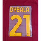Nome E Número Dybala 21 Fonte Roma Personalização Camisa