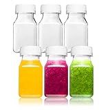 Norcalway 6 Garrafas De Plástico Pequenas De 118 Ml Para Líquidos Garrafas De Dose De Gengibre Com Tampas Dose De Suco De Bem Estar Segura Para Freezer à Prova De Vazamento Sem BPA Garrafas De