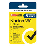 Norton 360 Deluxe 2021 50gb 5 Dispositivos 1 Ano