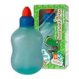 Nosewash Max Dinossauro - Dispositivo Para Lavagem Nasal De Bebês E Crianças- Limpador De Nariz- Irrigação Nasal- Alivio De Alergias E Congestão Nasal- Com Controle De Fluxo- Frasco 240 ML Com Escala