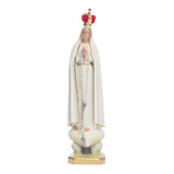 Nossa Senhora De Fátima 28cm Resina Portuguesa C Coroa