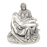 Nossa Senhora Pieta Mármore Maciço Acabamento Fino 26cm Ns Piedade Michelângelo Resina La Pietá Grande Branca Estátua La Pieta Da Coleção Superior Da Michelangelo