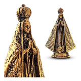 Nossa Sra Aparecida Imagem Em Gesso Cor Bronze 22cm