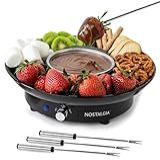 Nostalgia Conjunto De Panela Elétrica De Fondue De 293 Ml Para Queijo E Chocolate 4 Garfos De Mergulho Bandeja De Alimentos Com 3 Seções Utensílios De Cozinha E Eletrodomésticos Para Deouvres 