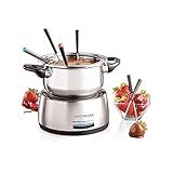 Nostalgia Conjunto De Panela Elétrica De Fondue De 6 Xícaras Para Queijo E Chocolate 6 Garfos Codificados Por Cores Controle De Temperatura Utensílios E Aparelhos De Cozinha De Aço Inoxidável