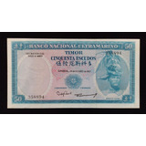 Nota 50 Escudos 1967 Timor F estampa Rara Excolonia Portugal