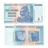 Nota Colecionável Cédula Rara 100 Trilhões Dólares Zimbabwe