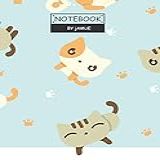 Notebook: Cute Cat Duo Blue Cover And Lined Pages, Extra Large (8.5 X 11) Inches, 110 Pages, White Paper