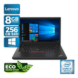 Notebook Lenovo T480 Core I5 8ª Ger 8gb 256gb Ssd Windows 10 Cor Preto