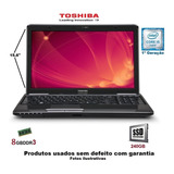Notebook Toshiba Intel I5 8gb /ssd / Tela 15,6 Com Garantia 