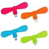 Nothers Mini Ventilador USB Pessoal Para Celulares Pacote Com 4 Ventoinhas De Celular Portátil Para IPhone Ventilador De Bolso Pequeno Ventiladores De Viagem Conectam Telefones Celulares Para O Verão Ao Ar Livre Para IPhone Colorido 