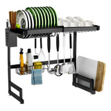 Notuz Cozinha Suspensa Modular Escorredor Louça Organizador 65cm Preto