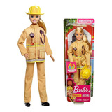 Nova Boneca Barbie Quero Ser 60 Anos Bombeira Mattel Gfx23