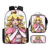 Nova Mochila De Anime Amazon Mario Princess Girl Peach Princ