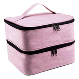 Novo Bolsa De Armazenamento De Esmalte Rosa Portátil