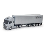 Novo Caminhão Miniatura Iveco Carreta Baú Refrigerado S way