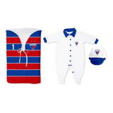 Novo Kit Bebê Saída De Maternidade Fortaleza Oficial Menino