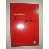 Novo Manual Aero Willys 1962 Original Overland Itamaraty