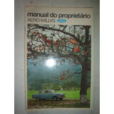 Novo Manual Aero Willys 1969 Original