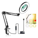 Novo Ring Light Luminária Com Lupa De Aumento Led Bancada