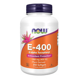 Now Foods Vitamina E 400 D alfa Tocoferol 250sof Sabor N d