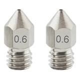 Nozzle Bico Hotend 1 75mm Mk8 Aço Endurecido 0 6mm