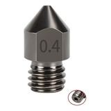 Nozzle Bico Mk8 0 4mm Aço Endurecido Ender 3 Cr 10 V2 Full