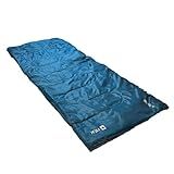 Ntk- Saco De Dormir Tipo Envelope Bugy- Com Faixa De Temperatura Entre 8-C à 15-C- Enchimento De Fibras Sintéticas E Bolsa De Transporte- Azul