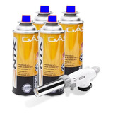 Ntk Kit Maçarico Culinário Gourmet Profissional Chama Regulavel E 4 Refil Gás
