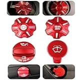 NUBEHONE Tampa De óleo De Motor De Liga De Alumínio C8 Tampa Do Radiador Tampa De Refrigeração Tampa Do Tanque De Lavadora De Para Brisa Acabamento Adequado Para Corvette C8 2020 2024 Stingray Z51
