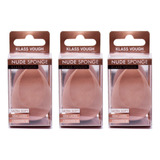 Nude Sponge Klassvough Esponja Para Maquiagem Kit C 3 Pçs