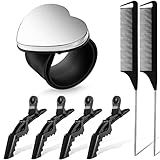 Nuenen Kit De 7 Ferramentas De Trança De Cabelo Inclui 1 Pulseira De Pino Magnético 2 Pentes De Cauda De Rato De Aço Inoxidável 4 Grampos De Cabelo De Corte De Jacaré De Dentes Largos Para Fazer