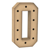 Número 0 Letra Caixa Grande Mdf 100cm Altura Furo Iluminação