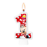 Número 1 Vela Minnie Pavio Mágico Para Bolo E Festa