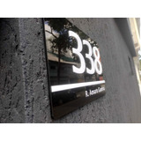 Numero Para Casas  Placa Em Acrílico Preto  Personalizado 