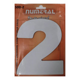 Numero Residencial Casa Dupla Face Branco Autocolante 125mm Cor 2