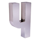 Numero Residencial Cromado Roper Plast Dupla Face E Parafuso