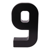 Numero Residencial E Comercial 20cm N 9 Preto Uv